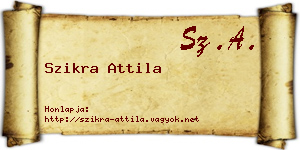 Szikra Attila névjegykártya